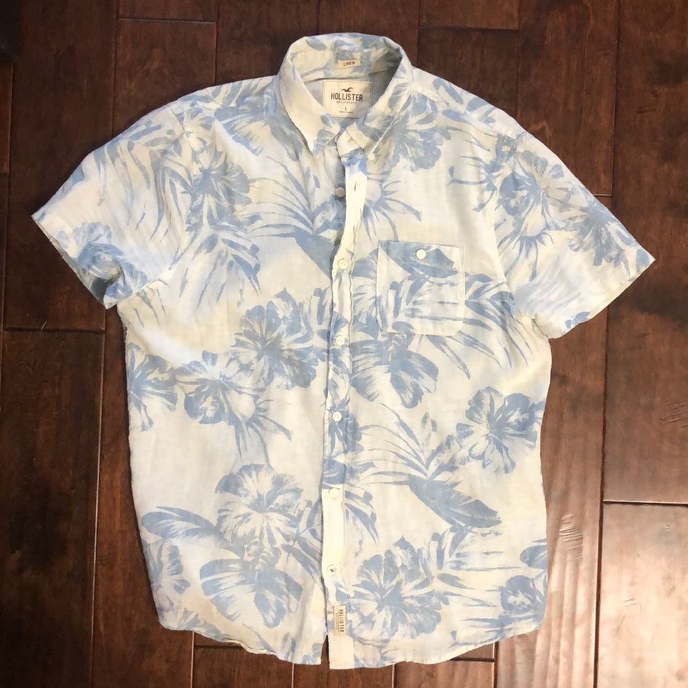 Hollister Linen button down beach shirt